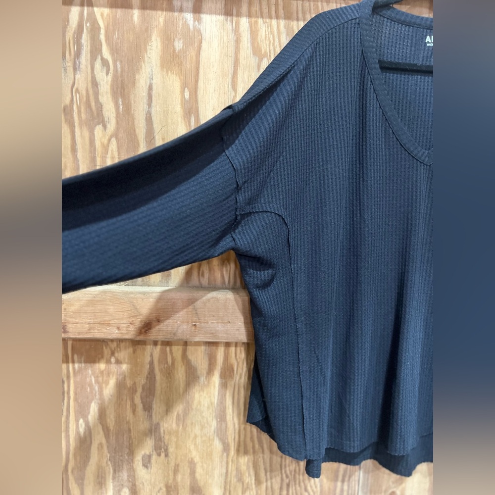 ABLE New With Tags Ellen Waffle Top Tee Shirt Dolman Sleeves V Neck Plus Size 2X - Picture 3 of 8